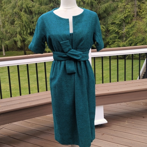 Vintage Dresses & Skirts - Vintage Vogue Paris Original 1960s Mad Men Sheath Dress